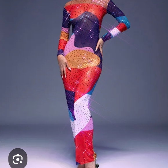 Mew Mews Dresses & Skirts - Vibrant Multicolor Long Sleeve Dress